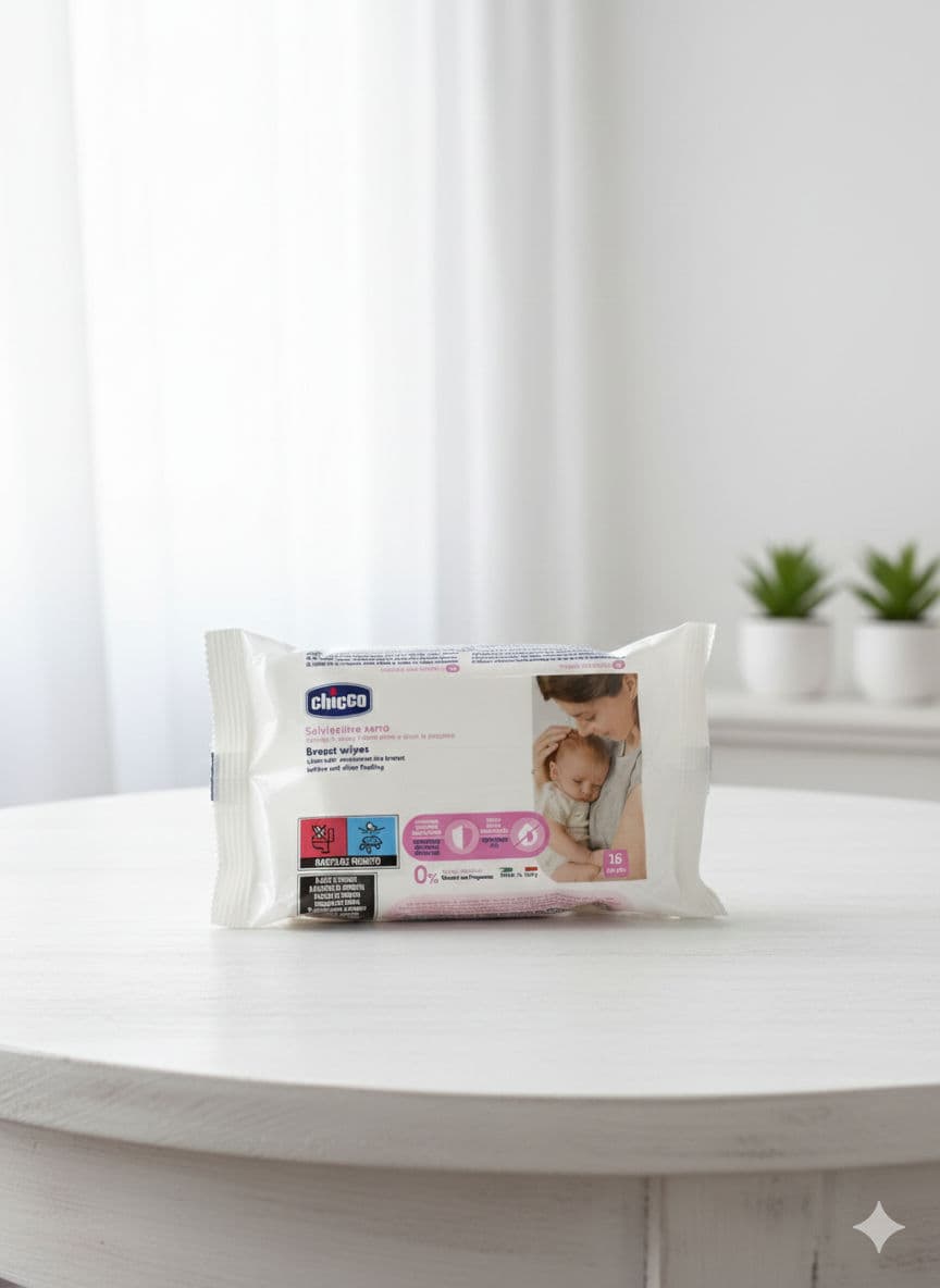 منديل تنظيف وتعقيم صدر الأم 